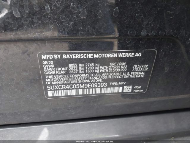 5UXCR4C05M9E09393 BMW X5 Sdrive40i