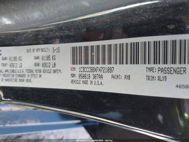 1C3CCCBBXFN721897 Chrysler 200 S