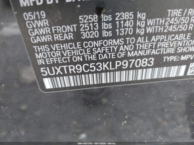 5UXTR9C53KLP97083 BMW X3 Xdrive30i