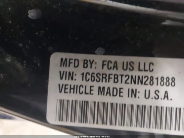 1C6SRFBT2NN281888 RAM 1500 Big Horn  4x4 6'4 Box