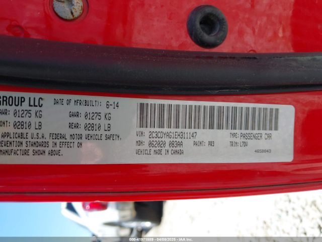 2C3CDYAG1EH311147 Dodge Challenger Sxt