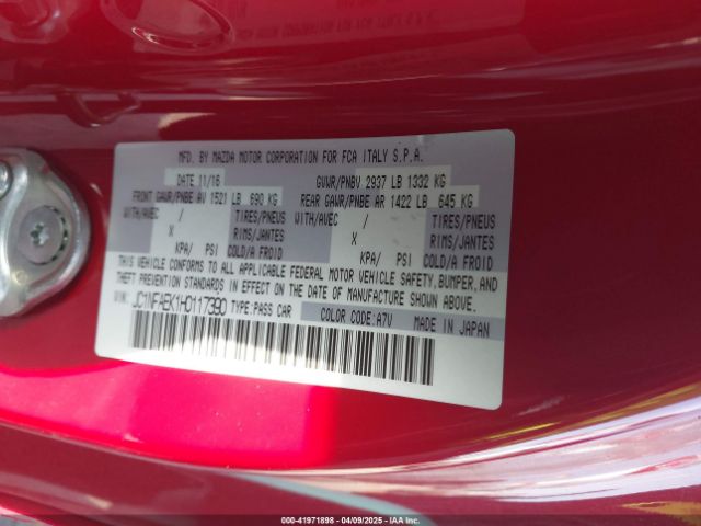 2017 FIAT 124 SPIDER JC1NFAEK1H0117390 Photo 8