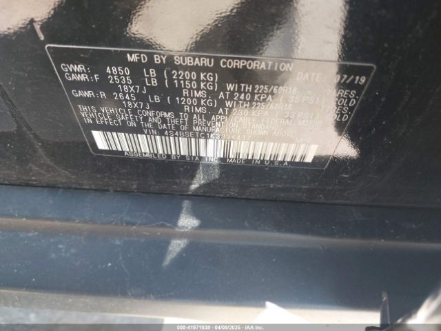 4S4BSETC1K3394417 Subaru Outback 3.6r Touring