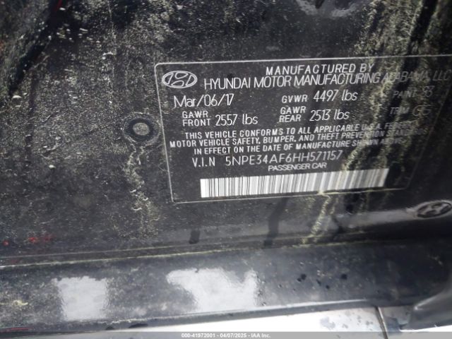 5NPE34AF6HH571157 Hyundai Sonata Limited