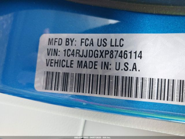 1C4RJJDGXP8746114 Jeep Grand Cherokee L Overland 4x2