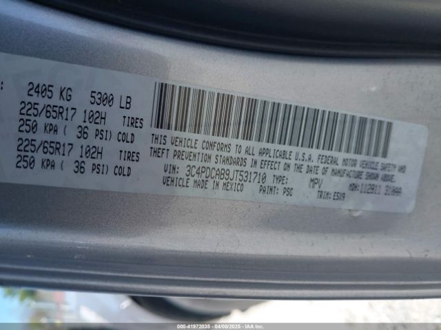 3C4PDCAB9JT531710 Dodge JOURNEY SE