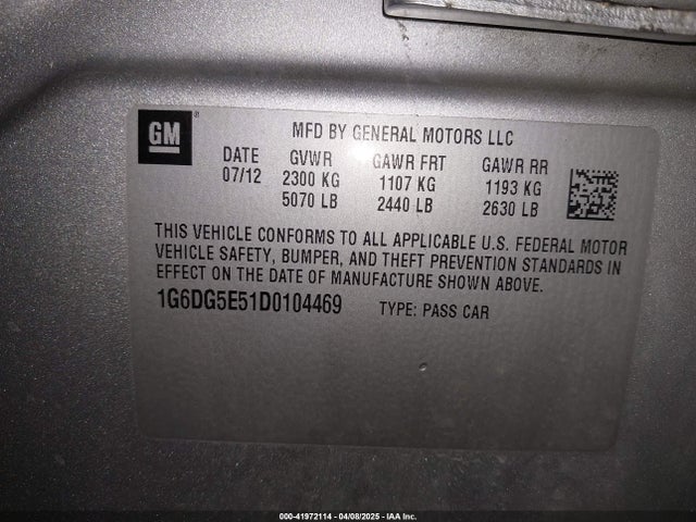2013 CADILLAC CTS 1G6DG5E51D0104469 Photo 8
