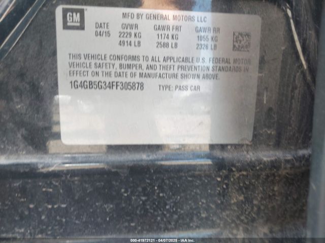 1G4GB5G34FF305878 Buick Lacrosse Leather