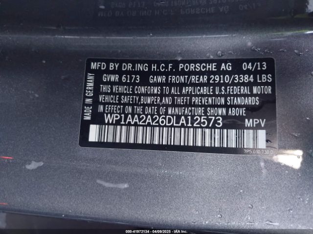 2013 PORSCHE CAYENNE WP1AA2A26DLA12573 Photo 8