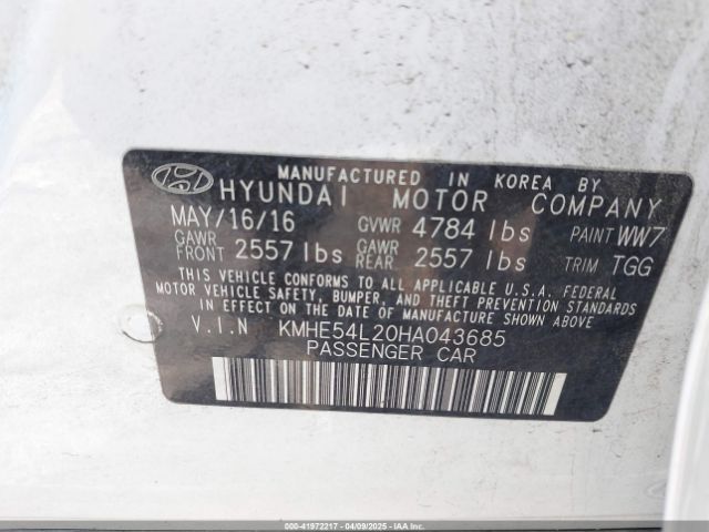 KMHE54L20HA043685 Hyundai Sonata Plug-in Hybrid Limited