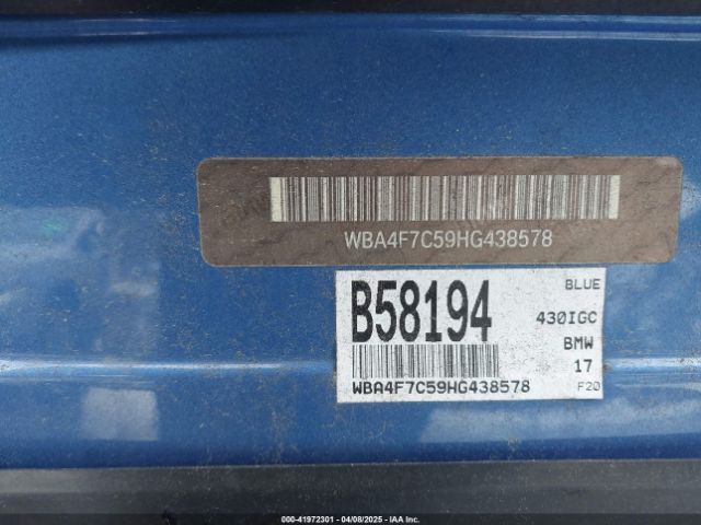 WBA4F7C59HG438578 BMW 430i Gran Coupe