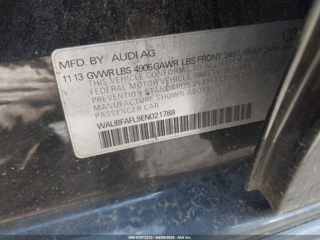 WAUBFAFL9EN021788 Audi A4 2.0t Premium
