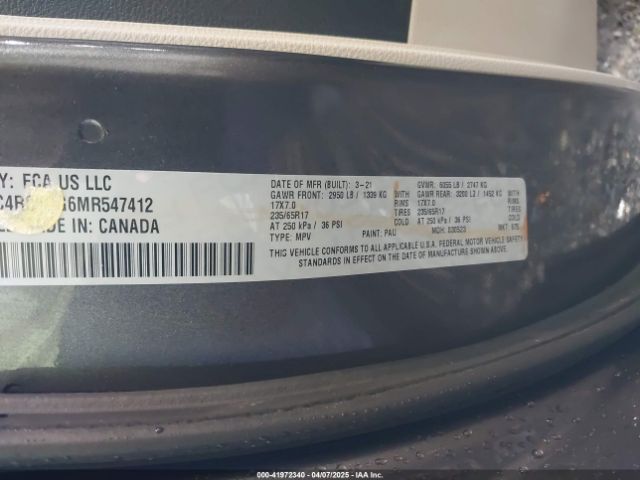 2021 CHRYSLER VOYAGER 2C4RC1DG6MR547412 Photo 8