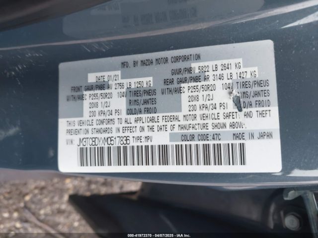 JM3TCBDYXM0517836 Mazda Cx-9 Carbon Edition