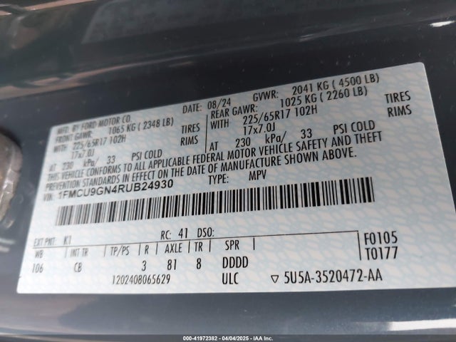Ford dragon gtdi 2024 1FMCU9GN4RUB24930 Image 9