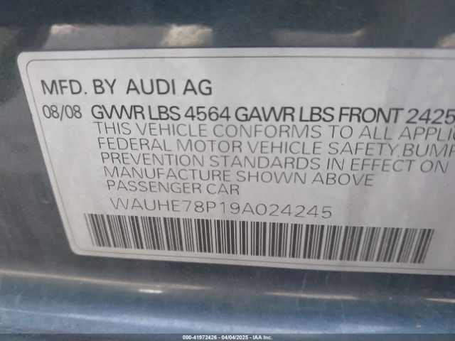 2009 AUDI A3 WAUHE78P19A024245 Photo 8