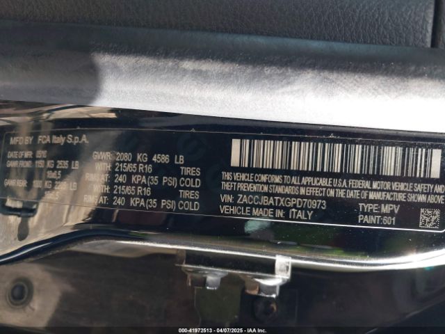 ZACCJBATXGPD70973 Jeep Renegade Sport