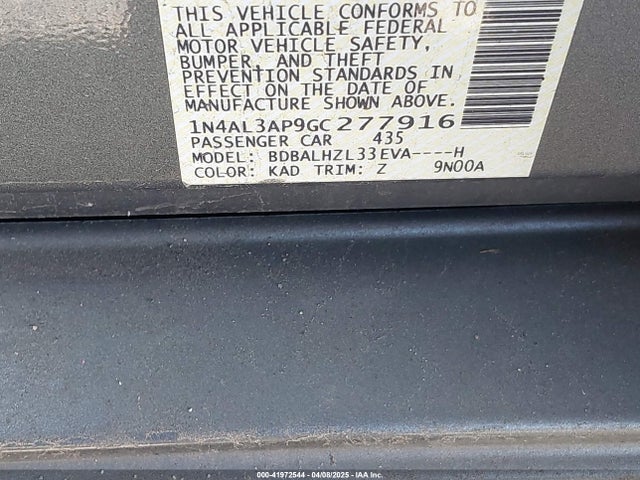 1N4AL3AP9GC277916 Nissan Altima 2.5 Sr