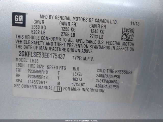 2GKFLSE38E6175437 GMC Terrain Slt-1