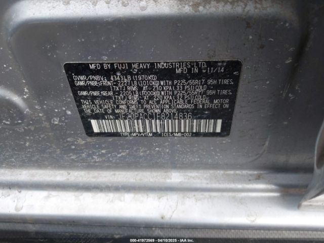 JF2GPACC1F8214836 Subaru Xv Crosstrek 2.0i Premium
