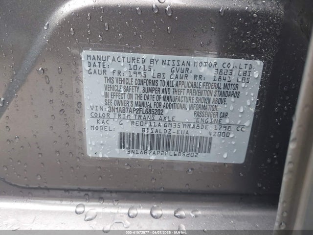 Aukcja sprzedaży 2015 Nissan Sentra Sv, vin: 3N1AB7AP2FL685202, numer aukcji: 41972577
