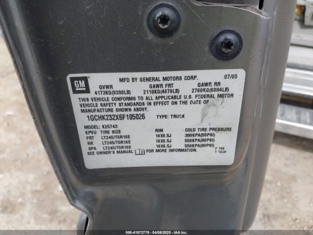 2006 CHEVROLET SILVERADO 2500HD 1GCHK232X6F105026 Photo 8