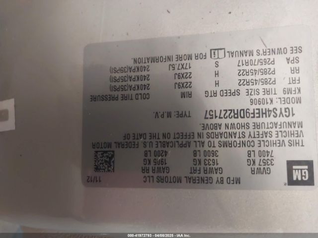 2013 CADILLAC ESCALADE ESV 1GYS4HEF9DR227157 Photo 8