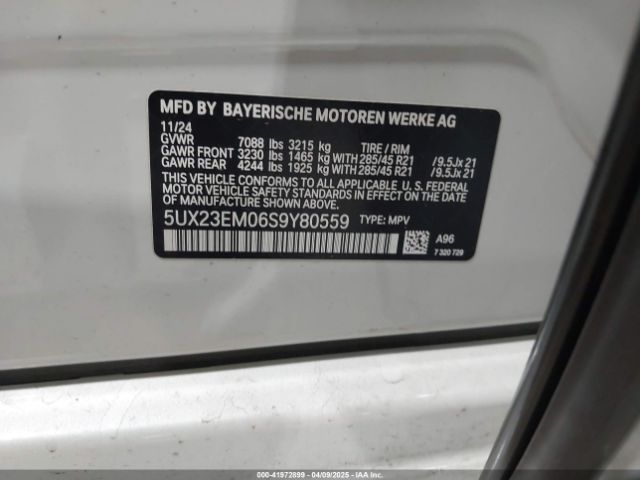 5UX23EM06S9Y80559 BMW X7 Xdrive40i
