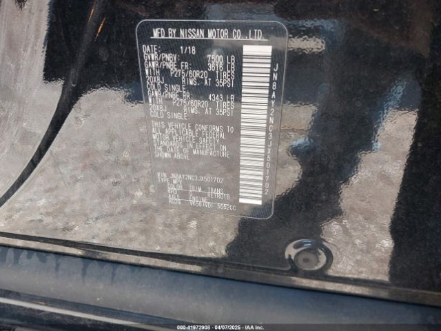 JN8AY2NC3JX501702 Nissan Armada Sl