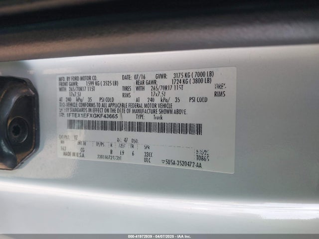 Ford F-150 Xl 2016 1FTEX1EFXGKF43665 Image 9