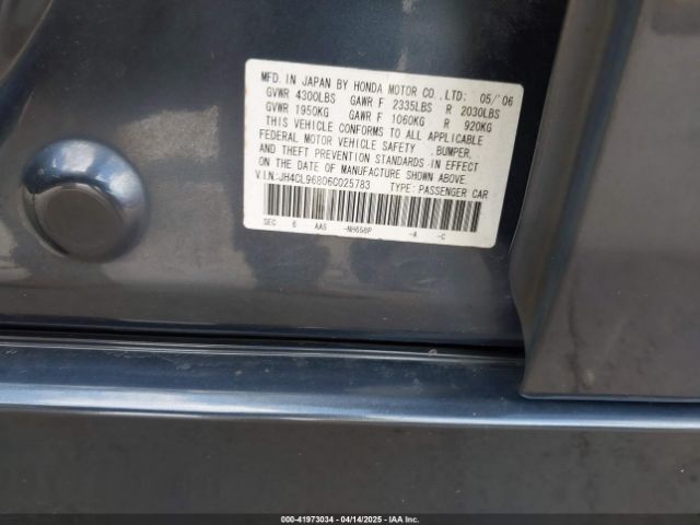 2006 ACURA TSX JH4CL96806C025783 Photo 8