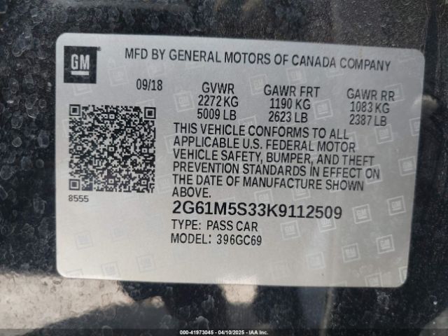 2019 CADILLAC XTS 2G61M5S33K9112509 Photo 8