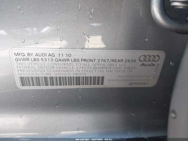 2011 AUDI A6 WAUFGAFB5BN039240 Photo 8