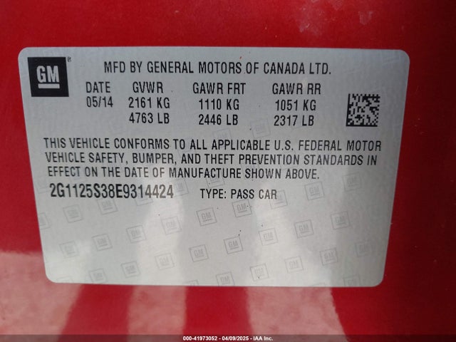 2G1125S38E9314424 Chevrolet Impala 2lt