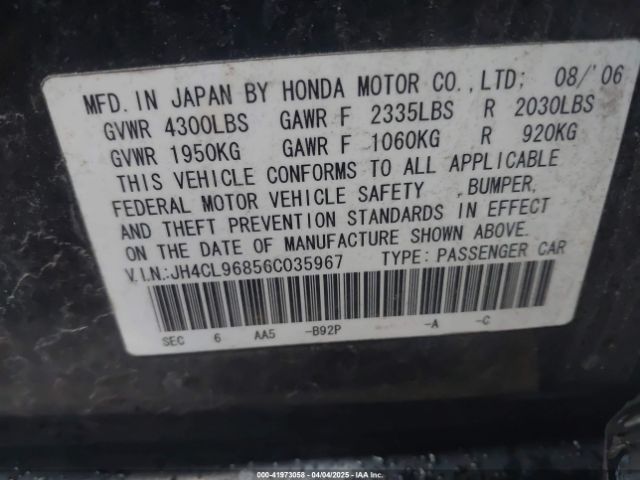 2006 ACURA TSX JH4CL96856C035967 Photo 8