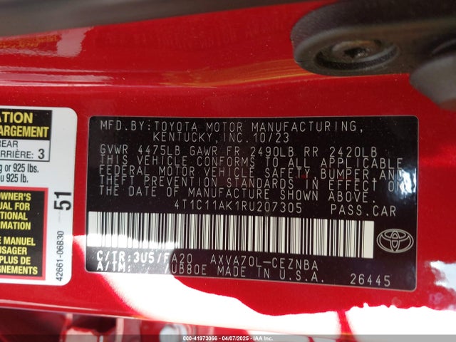 4T1C11AK1RU207305 Toyota CAMRY LE