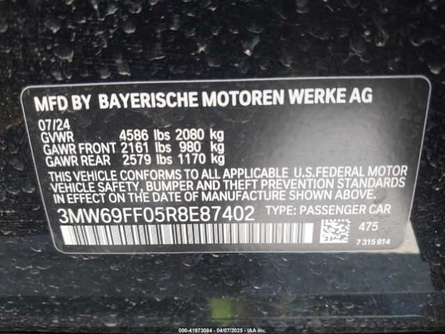 3MW69FF05R8E87402 BMW 3 Series 330i