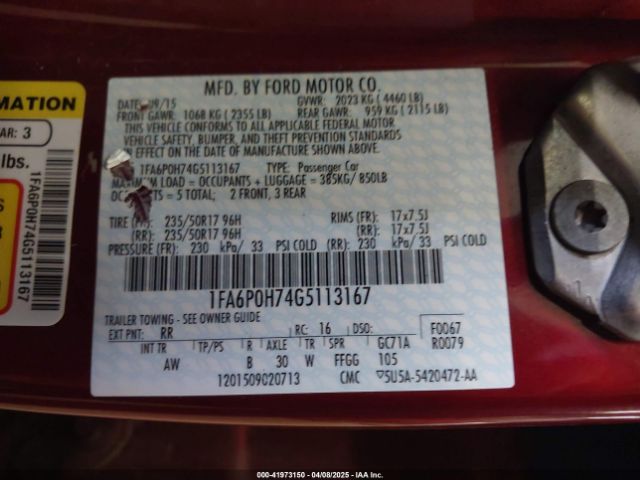 1FA6P0H74G5113167 Ford FUSION SE