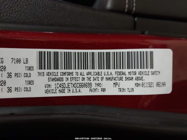 2013 DODGE DURANGO 1C4SDJETXDC660699 Photo 8