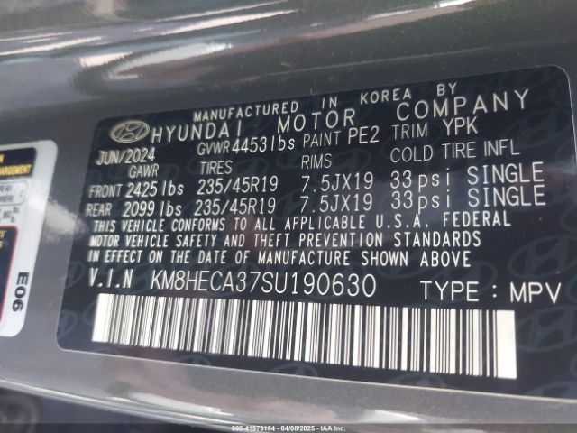 KM8HECA37SU190630 Hyundai Kona Limited