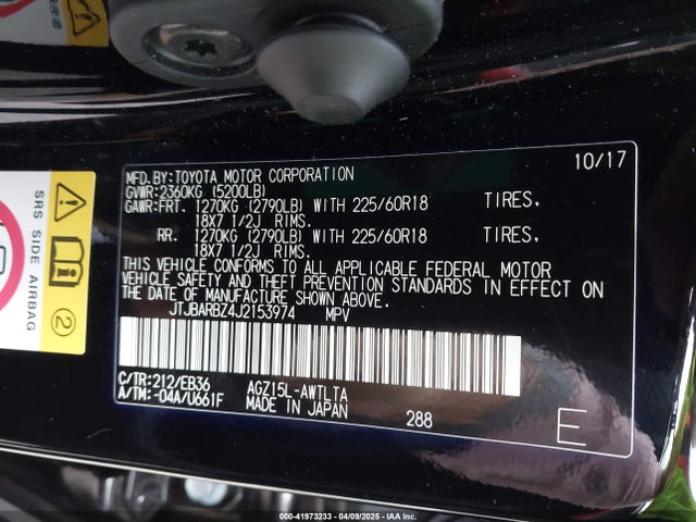 JTJBARBZ4J2153974 Lexus Nx 300 F Sport