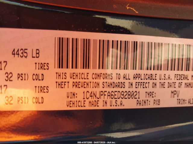 1C4NJPFA6ED928021 Jeep Patriot High Altitude