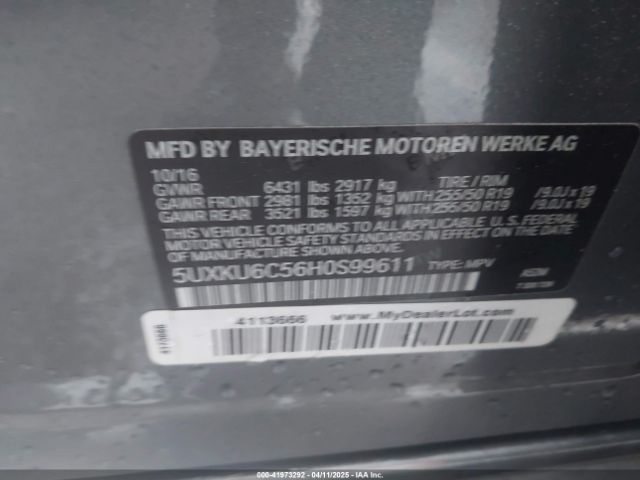 5UXKU6C56H0S99611 BMW X6 Xdrive50i