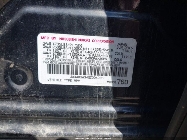 JA4AD3A34GZ004085 Mitsubishi mivec