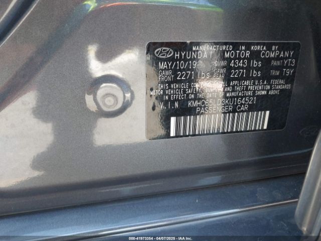 KMHC65LD3KU164521 Hyundai IONIQ PLUG-IN HYBRID