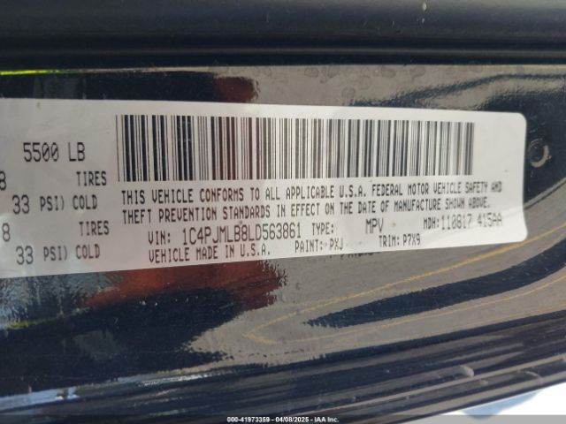 1C4PJMLB8LD563861 Jeep Cherokee Altitude 4x4