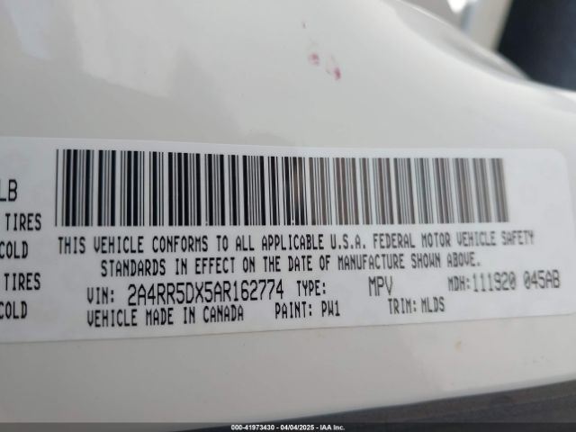 2010 CHRYSLER TOWN & COUNTRY 2A4RR5DX5AR162774 Photo 8