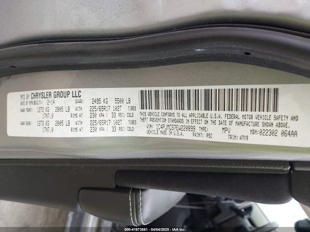 1C4PJMCS7EW220899 Jeep Cherokee Latitude