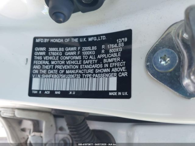 SHHFK8G75KU206732 Honda Civic Type R Touring