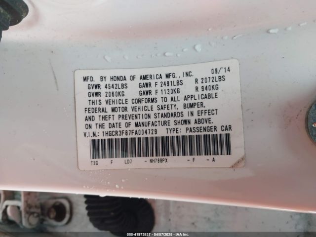 1HGCR3F87FA004729 Honda Accord Ex-l V-6